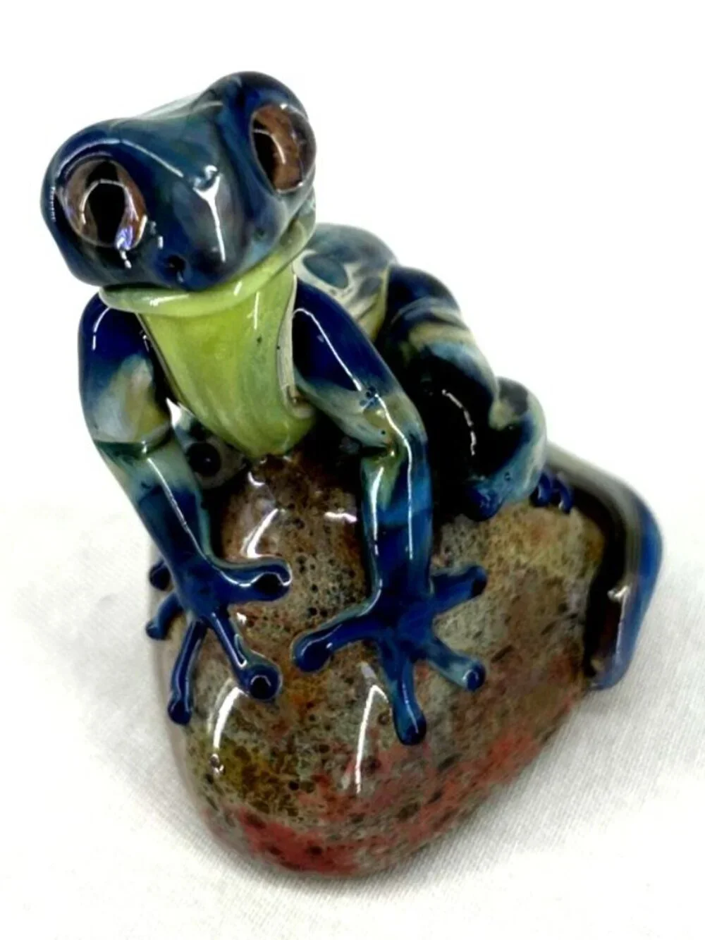 Oregon Fusion Lizard Fused Glass Figurine Handcrafted Tropical Lizard Nature 3